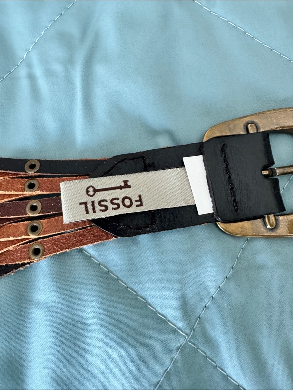 Fossil Braided Multi-Color Leather Belt - Picture 5 of 7